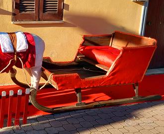 Slitta di legno di Babbo Natale