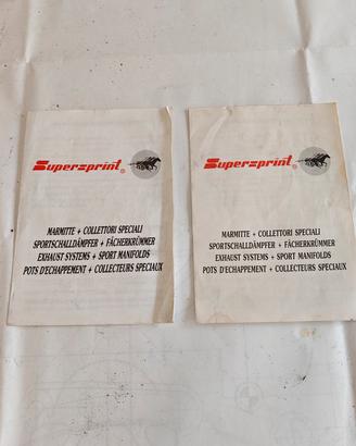 certificati omologazione scarico Supersprint