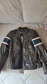 Giubbotto moto in pelle