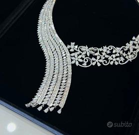 Collana con colletto con diamanti taglio oliva