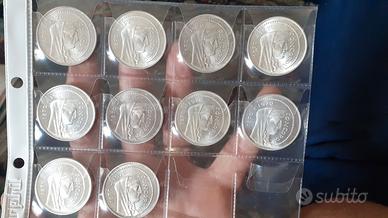 1000 lire concordia fdc argento 1970 lotto 10 pz