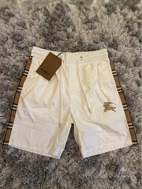 Pantaloncini Burberry shorts bianchi e check (L)