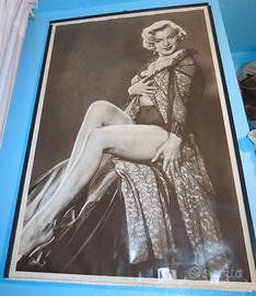 Rarissimo poster 90x60 cm Marilyn Monroe anni 50