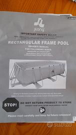 Piscina elevata misure m2,95x2x1