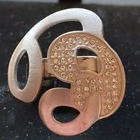 Breil Anello Chevalièr in acciaio e Swarovski