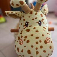 Labebe Giraffa a dondolo in legno e con ruote