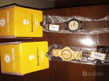 Orologio legno SOLAR WOOD linea Green Time