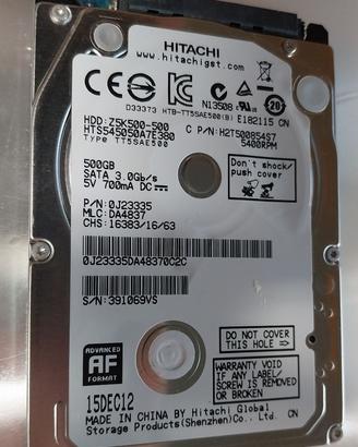hard-disk sata 500gb per portatile perfetto