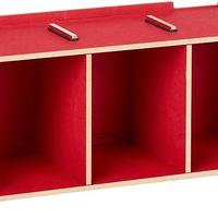 Porta CD legno rosso capienza 30 posti