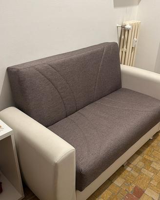 Divano letto 2 posti con contenitore