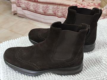 Hogan Chelsea Boots uomo in camoscio marrone scuro