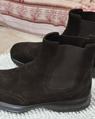 Hogan Chelsea Boots uomo in camoscio marrone scuro