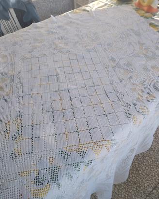 tovaglia all'uncinetto di cotone a filet