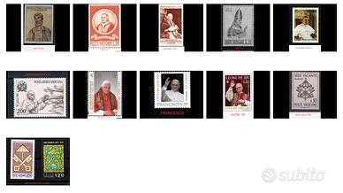 Francobolli Vaticano papà leone XIV Francesco altr