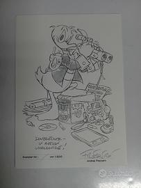 DISNEY POSTER DOUBLEDUCK FRECCERO FIRMATO 2018