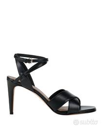 Sandali in pelle, tacco, nero, Red Valentino, 41