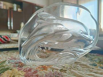 Scultura Delfini in Cristallo Corba - Fermacarte