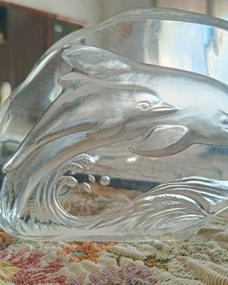 Scultura Delfini in Cristallo Corba - Fermacarte