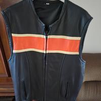 gilet  in pelle biker