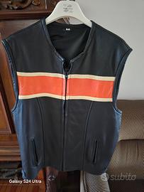 gilet  in pelle biker