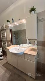 Mobile da Bagno con topper in marmo rosa