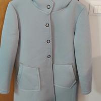cappotto donna felpa azzurro 
