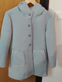 cappotto donna felpa azzurro 