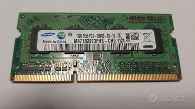 MEMORIA NOTEBOOK RAM DDR3 1GB PC3-10600-09-10-ZZZ
