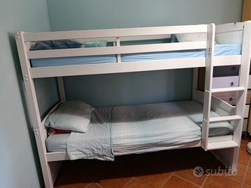 letto a castello bianco 