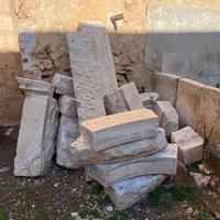 antico arco portale siciliano originale in pietra