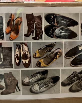 Scatolone pieno di scarpe stock