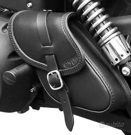 borsello laterale pop cuoio per Harley Davidson Dy