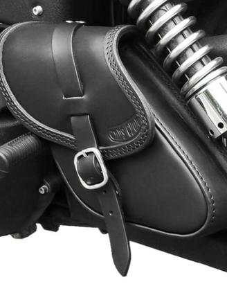 borsello laterale pop cuoio per Harley Davidson Dy