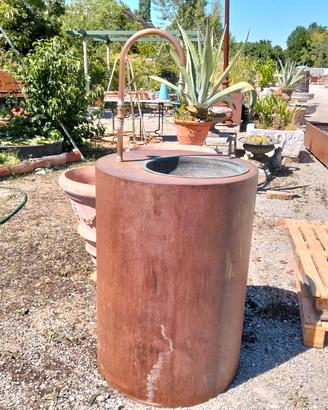 fontana da giardino corten