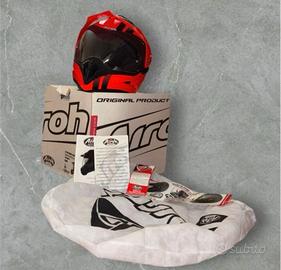 Casco Airoh S5 line orange gloss Taglia M - Nuovo