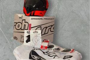 Casco Airoh S5 line orange gloss Taglia M - Nuovo