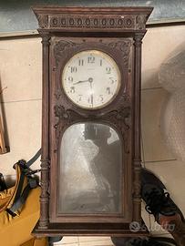 OROLOGIO ANTICO LEGNO PARETE VEDETTE
