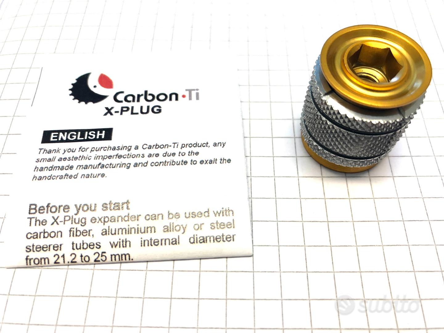 Expander removibile serie sterzo CarbonTi XPlug Biciclette In