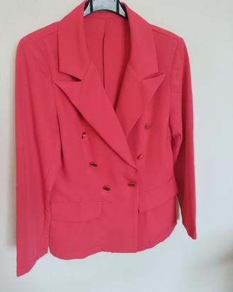 Blazer Doppiopetto Fucsia Lampone - Bottoni Dorati