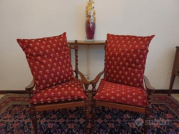 coppia poltroncine in cuoio