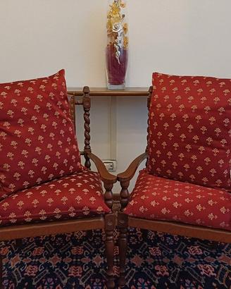 coppia poltroncine in cuoio