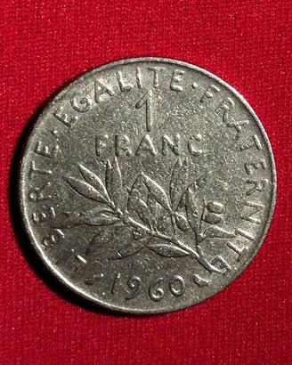 1 Franco  1960 moneta rara Francia