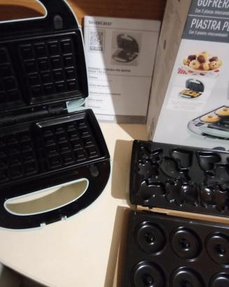 Piastra elettrica SilverCrest con piastre waffle