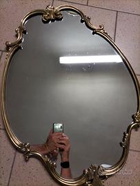 Specchiera ottone artistico anni 70