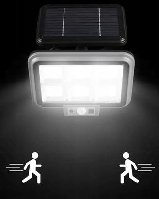 faretto led con panello solare
