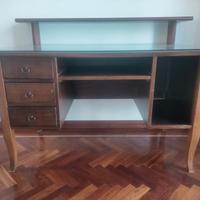 Scrivania legno scura 