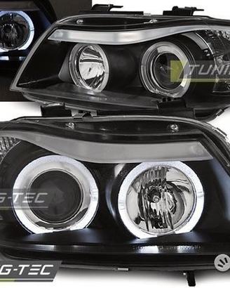 Fari Angel Eyes BMW Serie 3 E90 / E91 Neri