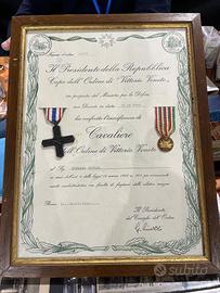 Diploma di Cavaliere di Vittorio Veneto