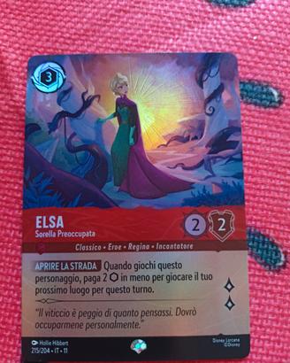 carta  Lorcana - Elsa, Sorella Preoccupata EPIC 