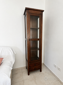 Vetrinetta alta e stretta in legno e vetro – 195